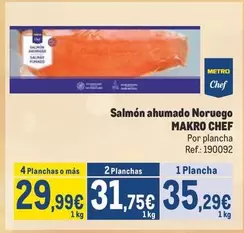 Oferta de Chef - Salmón Ahumado Noruego por 35,29€ en Makro