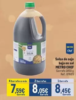 Oferta de Chef - Salsa De Soja Baja En Sal por 8,45€ en Makro