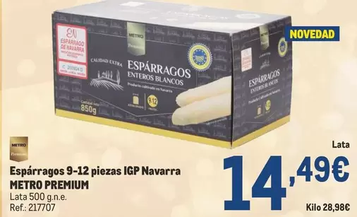 Oferta de Premium - Esparragos 9-12 Piezas Igp Navarra por 14,49€ en Makro