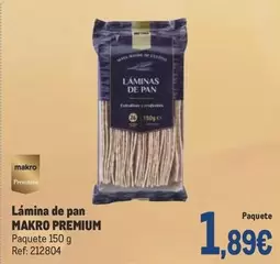 Oferta de Makro - Lamina De Pan por 1,89€ en Makro