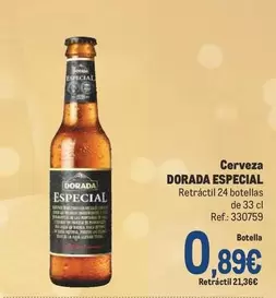 Oferta de Dorada - Cerveza Especial por 0,89€ en Makro