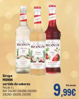 Oferta de Monin - Sirope Surtido De Sabores por 9,99€ en Makro