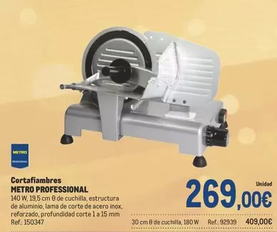 Oferta de Metro Professional - Cortafiambres por 269€ en Makro