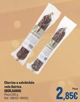 Oferta de Vela - Chorizo O Salchichon  Iberico por 2,85€ en Makro