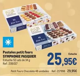 Oferta de Pasquier - Pasteles Petit Fours por 25,95€ en Makro