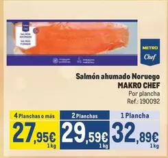 Oferta de Chef - Salmón Ahumado Noruego por 32,89€ en Makro