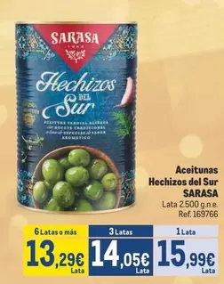 Oferta de Sarasa - Aceitunas Hechizos Del Sur por 15,99€ en Makro