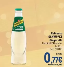 Oferta de Schweppes - Refresco Ginger Ale por 0,77€ en Makro