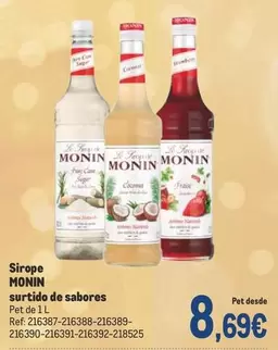 Oferta de Monin - Sirope Surtido De Sabores por 8,69€ en Makro