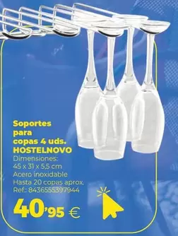 Oferta de Hostelnovo - Soportes Para Copas 4 Uds. por 40,95€ en Makro