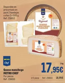 Oferta de Chef - Queso Manchego por 17,95€ en Makro