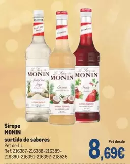 Oferta de Monin - Sirope Surtido De Sabores por 8,69€ en Makro