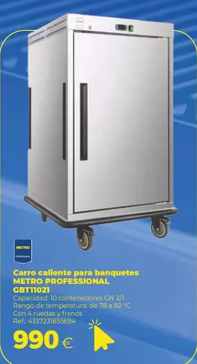 Oferta de Metro Professional - Carro Caliente Para Banquetes por 990€ en Makro