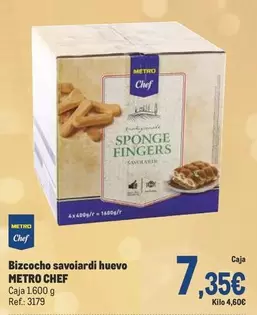 Oferta de Chef - Bizcocho Savoiardi Huevo por 7,35€ en Makro