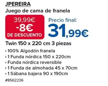 Oferta de Juego De Cama De Franela por 31,99€ en Costco