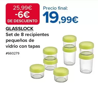 Oferta de Set De 8 Recipientes Pequeños De Vidrio Con Tapas por 19,99€ en Costco