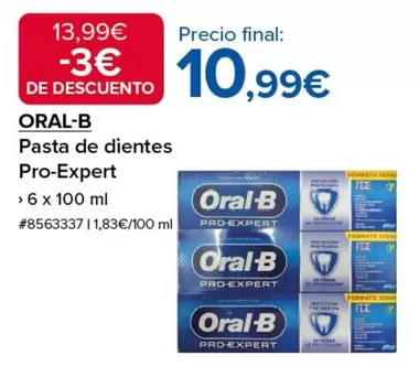 Oferta de Oral B - Pasta De Dientes Pro-expert por 10,99€ en Costco