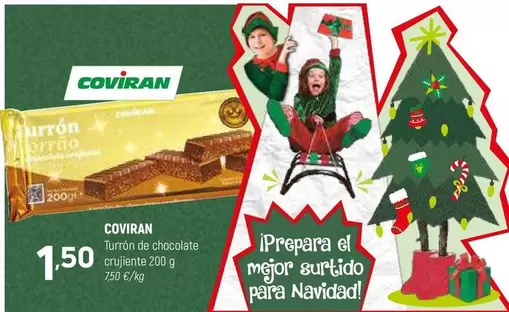 Oferta de Coviran - Turrón De Chocolate por 1,5€ en Coviran