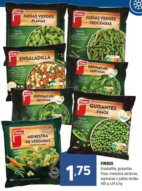 Oferta de Findus - Ensaladilla, guisantes finos mextera verdures por 1,75€ en Coviran