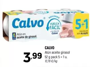 Oferta de Calvo - Atun Aceite Girasol por 3,99€ en Coviran