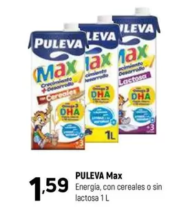 Oferta de Puleva - Max Energia, Con Cereales O Sin Lactosa por 1,59€ en Coviran