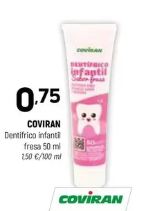 Oferta de Coviran - Dentifrico Infantil Fresa por 0,75€ en Coviran