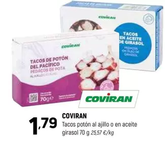 Oferta de Coviran - Tacos Poton Al Ajillo O En Aceite Girasol por 1,79€ en Coviran