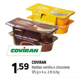 Oferta de Coviran - Natillas Vainilla O Chocolate por 1,59€ en Coviran