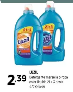 Oferta de Luzil - Detergente Marsella O Ropa Color Liquido 21+3 Dosis por 2,39€ en Coviran