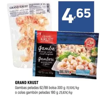 Oferta de Grand Krust - Gambas Peladas por 4,65€ en Coviran