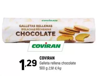 Oferta de Coviran - Galleta Rellena Chocolate por 1,29€ en Coviran