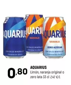 Oferta de Aquarius - Limón, Naranja Original O Zero por 0,8€ en Coviran