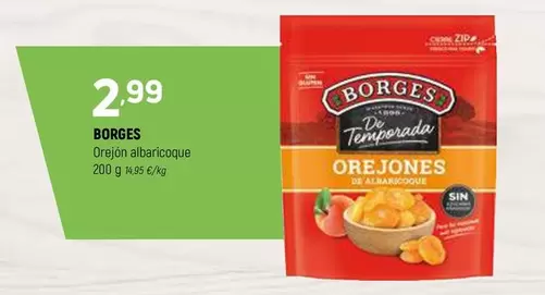 Oferta de Borges - Orejon Albaricoque por 2,99€ en Coviran