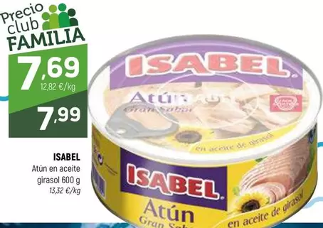 Oferta de Isabel - Atún En Aceite Girasol por 7,99€ en Coviran