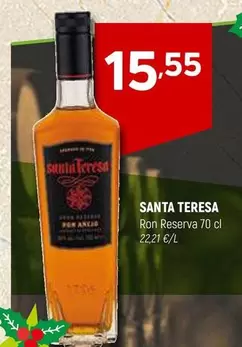 Oferta de Santa teresa - Ron Peseva por 15,55€ en Coviran