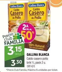 Oferta de Gallina Blanca - Caldo Casero Pollo Brik por 3,3€ en Coviran