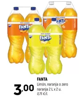 Oferta de Fanta - Limón Naranja O Zero Naranja por 3€ en Coviran