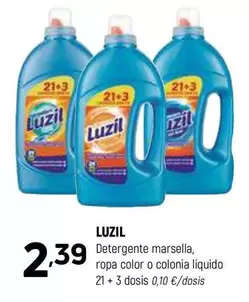 Oferta de Luzil - Detergente Marsella, Ropa Color O Colonia Liquido por 2,39€ en Coviran