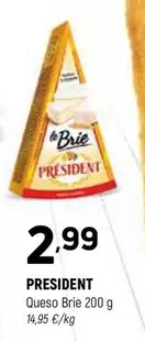 Oferta de Président - Queso Brie por 2,99€ en Coviran