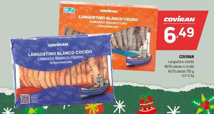 Oferta de Coviran - Langostino Blanco Cocido por 6,49€ en Coviran