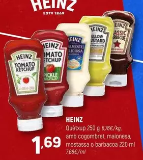 Oferta de Heinz - Quètxup por 1,69€ en Coviran