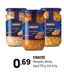 Oferta de Cidacos - Cigacos por 0,69€ en Coviran