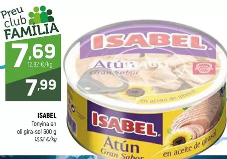 Oferta de Isabel - Tonyina En Oli Gira-sol por 7,99€ en Coviran