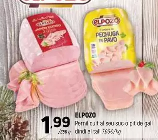 Oferta de Elpozo - Pernil Cuit Al Seu Suc O Pit De Gall Dindi Al Tall por 1,99€ en Coviran