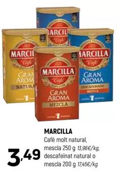 Oferta de Marcilla - Cafe Molt Natural, Mescla por 3,49€ en Coviran