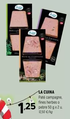 Oferta de La cuina - Paté Campagne, Fines Herbes O Pebre por 1,25€ en Coviran