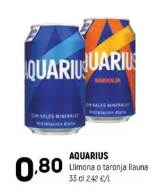 Oferta de Aquarius - Limona O Taronja Llauna por 0,8€ en Coviran