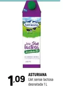 Oferta de La Asturiana - Llet Sense Lactosa Desnatada por 1,09€ en Coviran