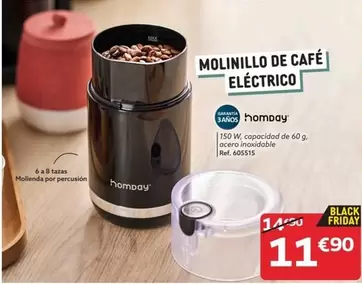 Oferta de Molinillo De Café Eléctrico por 11,9€ en GiFi