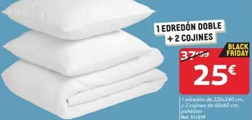 Oferta de 1 Edredón Doble + 2 Cojines por 25€ en GiFi